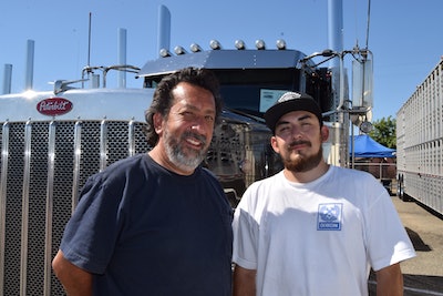 Andy Chavez Jr. and Sr. and their 2020 Peterbilt 389