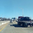 Loaded flatbed on highway