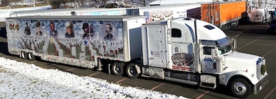 Owner-operator Steven Meyer's 1998 Freightliner and Kentucky trailer