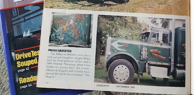 w tim miller 1982 peterbilt 359 featured in overdrive magazine